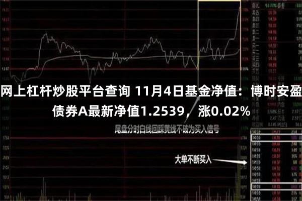 网上杠杆炒股平台查询 11月4日基金净值：博时安盈债券A最新净值1.2539，涨0.02%